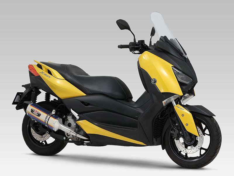 ヨシムラ XMAX マフラー フルエキゾーストマフラー 機械曲R-77J サイクロン カーボンエンド EXPORT SPEC 政府認証